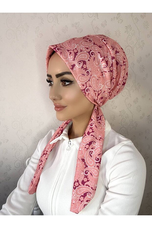 Hb7 Patterned Back Tie Shawl Scarf