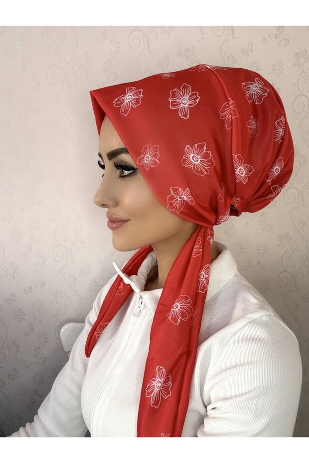 وشاح HB14 منقوش مع رباط خلفي