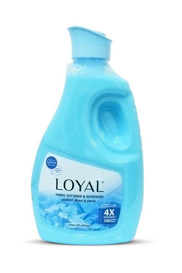 loyal Fabric Softener & Freshener Concentrated, Blue Petals 150Washes 3000ml