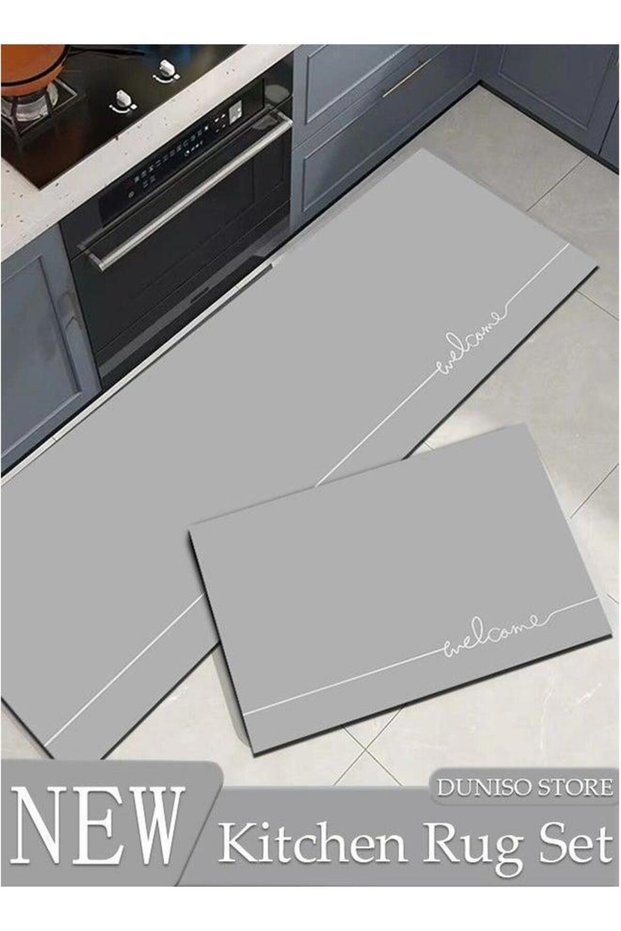 Bath Mat Set Bathroom Kitchen Rug Extra Soft and Absorbent Rugs Non-Slip Quick Drying Floor Tub for
