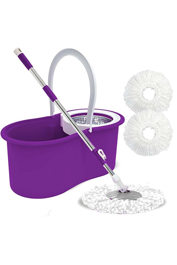 HOME 4 YOU Spin Mop For Floor Cleaning Stainless Steel Mop and Bucket With Telescopic Handle Hands