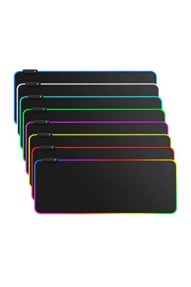 Oyuncu Mousepad Rgb Led Işıklı Speed Yüzey Su Geçirmez Gamepad Baskısız Siyah Renk Gaming Mousepad - 5