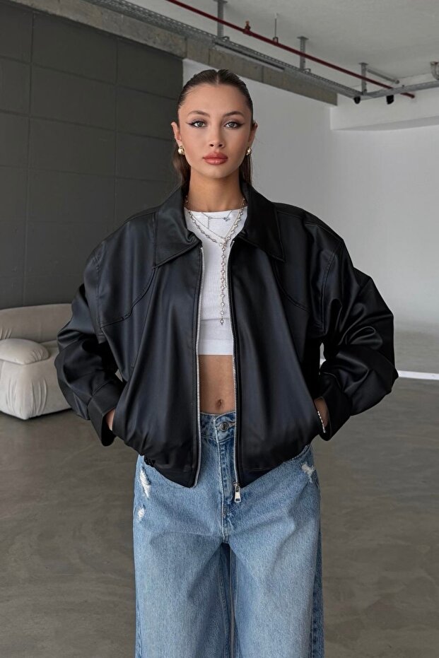 Women's New Season Leather Jacket
