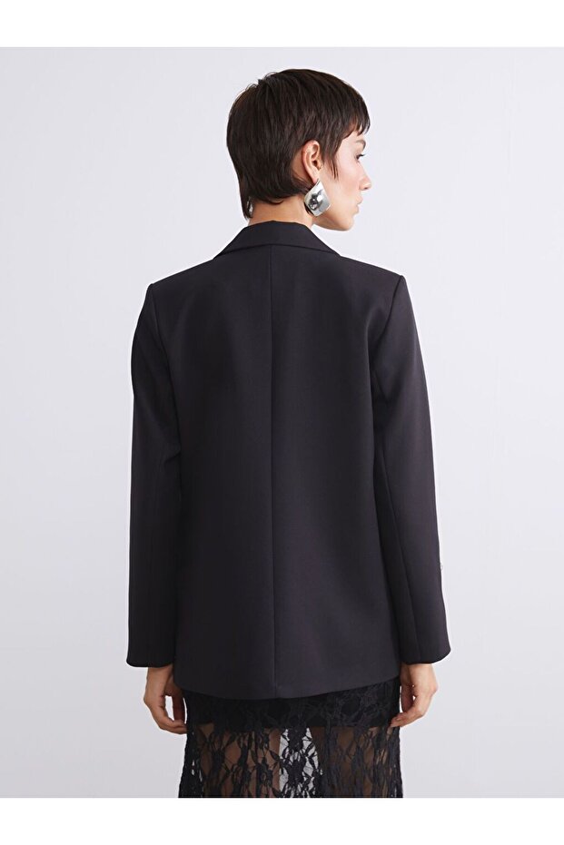 Krep Kadın Blazer Ceket - 5