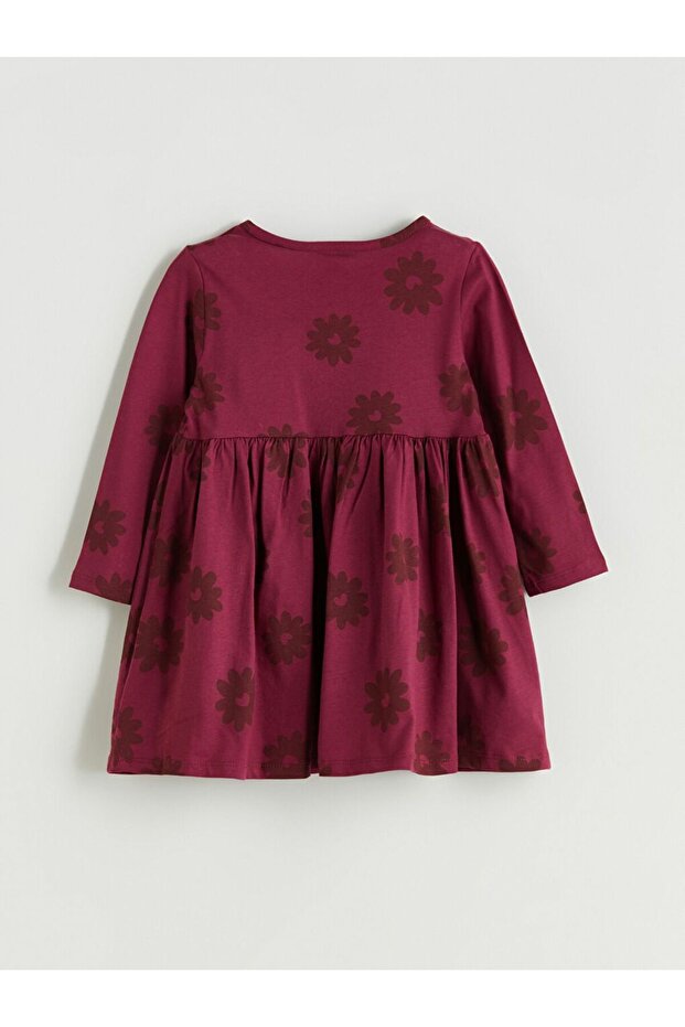 LCW Kids Çiçekli Penye Kız Çocuk Elbise - 3
