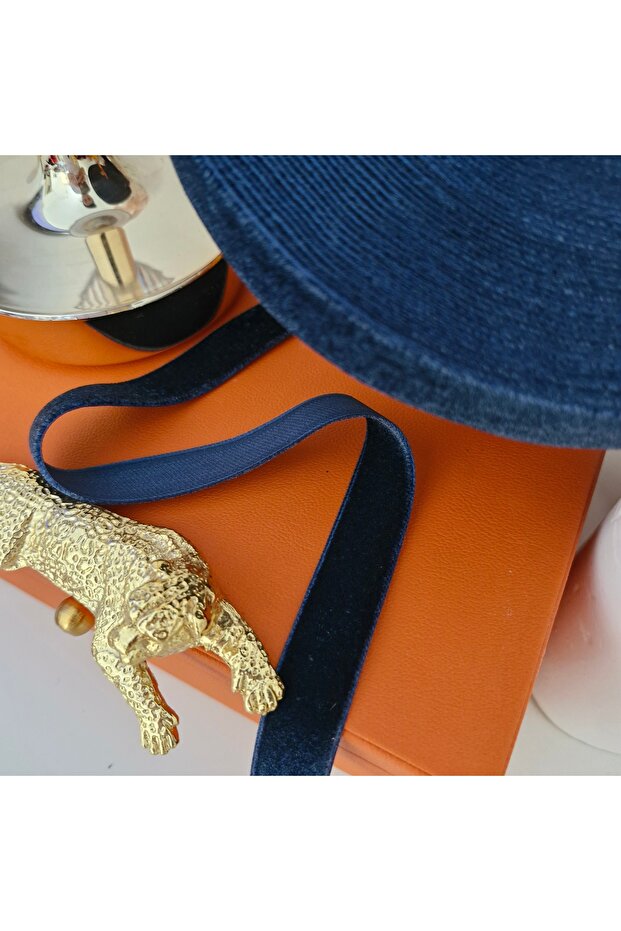 Dark Blue Velvet 2 cm Ribbon, Will Be Shipped as 2 Meters.