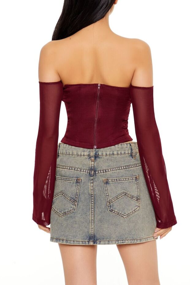 Straplez Yaka Bluz - 3