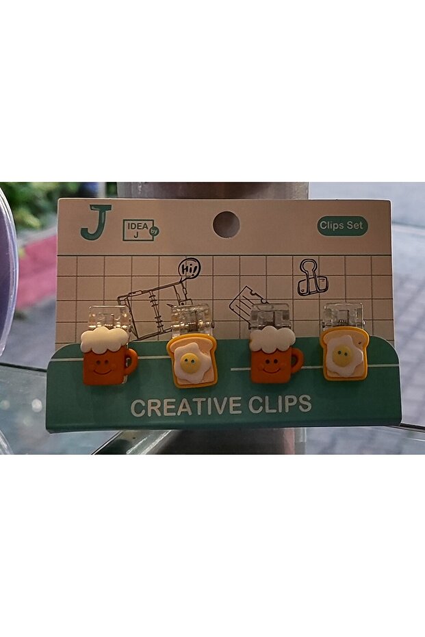 Small Size 4-Piece Clip Set with Character Figures Ad71602