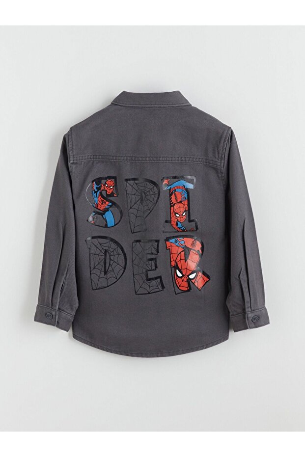 LCW Kids Spider-Man Baskılı Erkek Çocuk Gömlek - 4