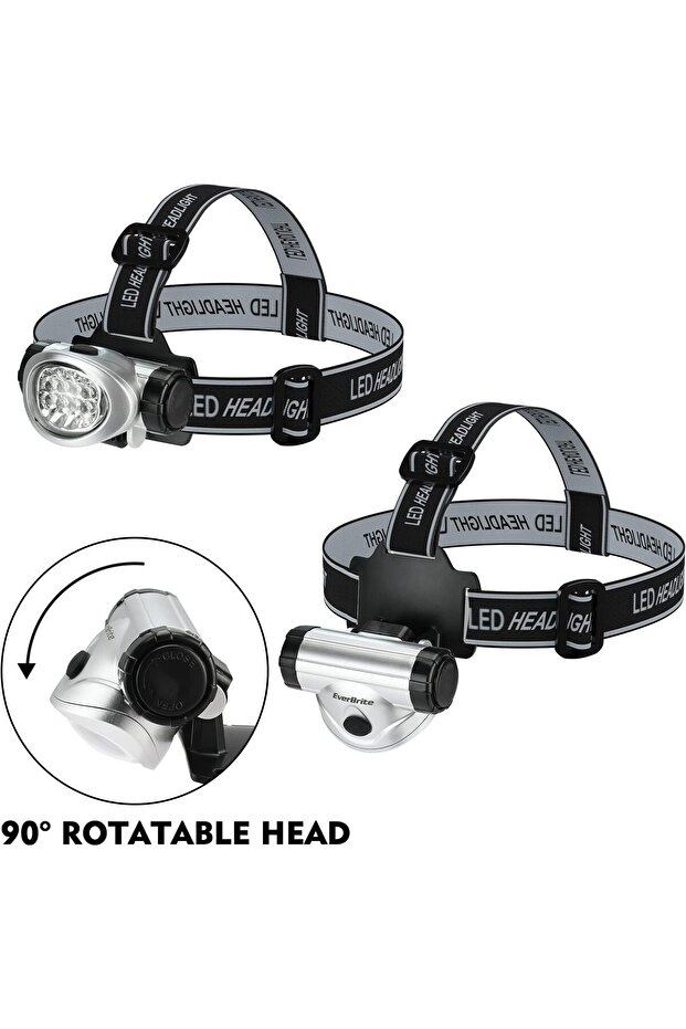 5 Pack LED Headlamp 4 Lighting Modes Pivoting Head Adjustable Headband Perfect Running Camping - 3