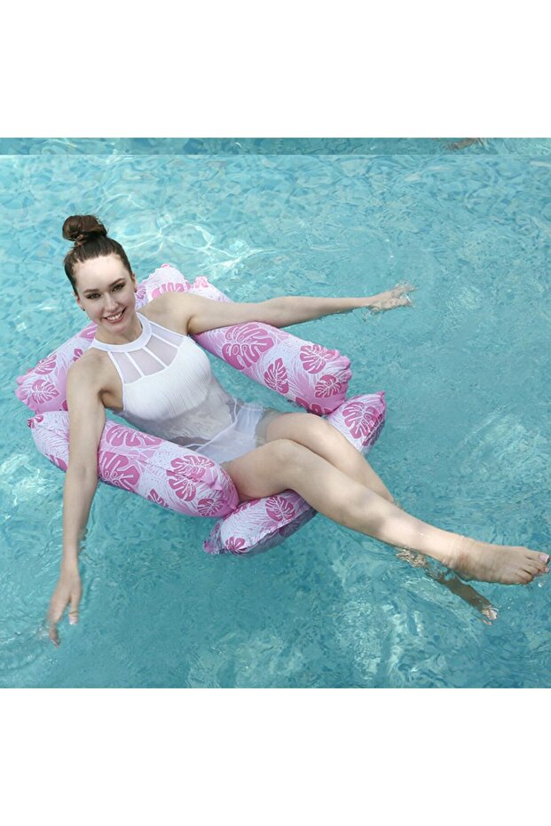 Inflatable Pool Floats Adult 2 Pack Pool Chairs Blow Up Floating Pool Floats Chair Pool Floaties - 3