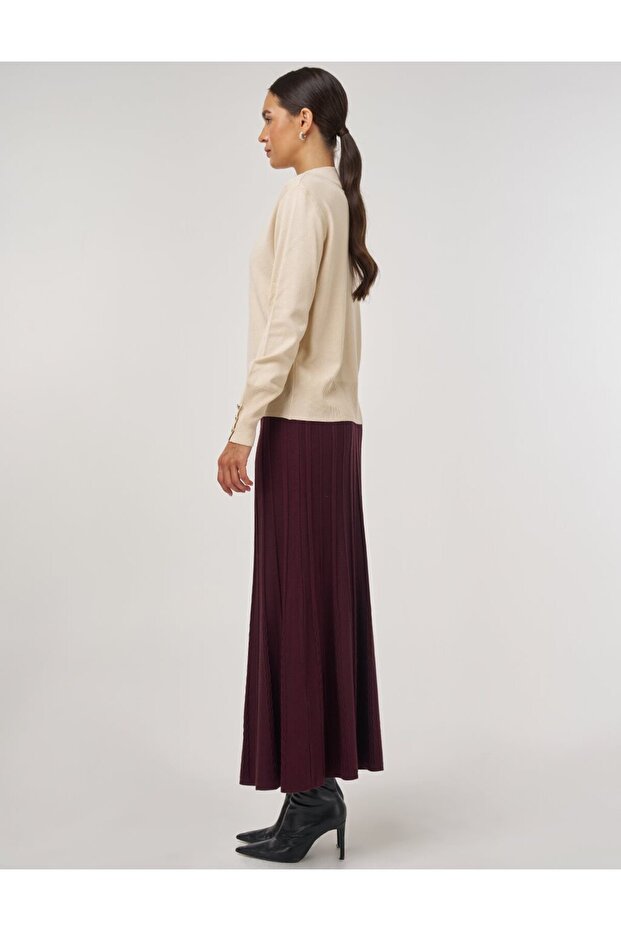 Basic Viskon Triko Kazak Taş - 3