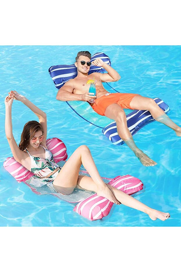 1 Pack Inflatable Hammock Float Swimming Pool Floaties Multi Purpose 4 1 Pool Floating Lounger - 1