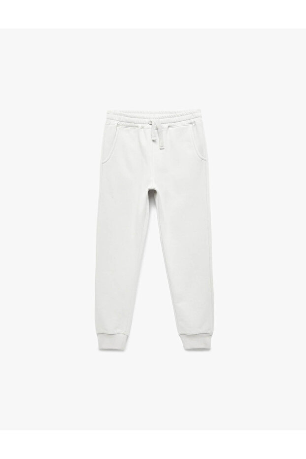 Cotton Waist Lace-Up Jogger Sweatpants