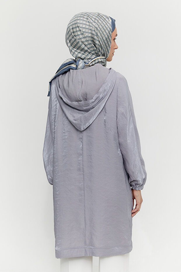 Kapüşonlu Parçalı Tunik - 7