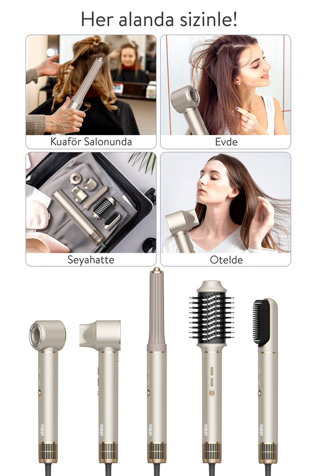 Shd-1729 Hava Üfleme 5in1 Saç Şekillendirici - 4