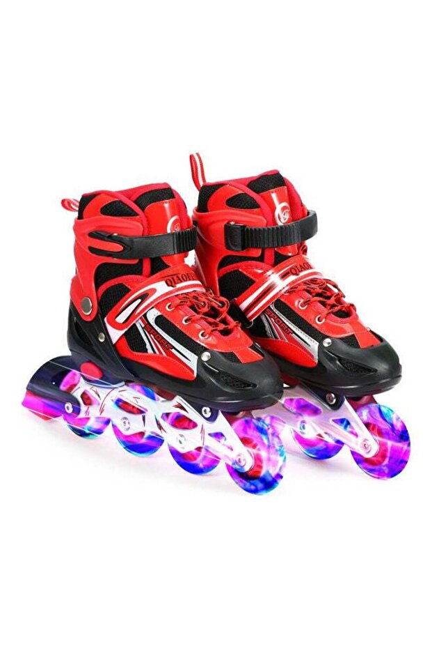 Adjustable Illuminating Inline Skates With Light Up Wheels - 1