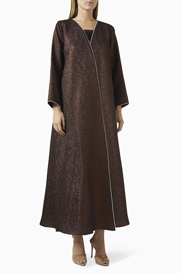 Stylish Taffeta Open Coat with Graceful Details Ideal for Everyday and Special Occasions
