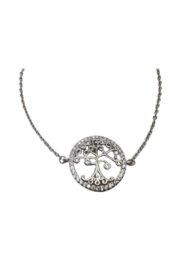 925 Silver Bracelet Tree in Circle - 2