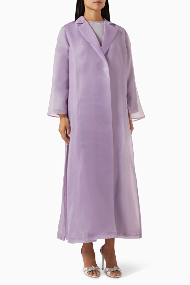 Elegant Evening Abaya Set with Organza Combining Elegance and Comfort