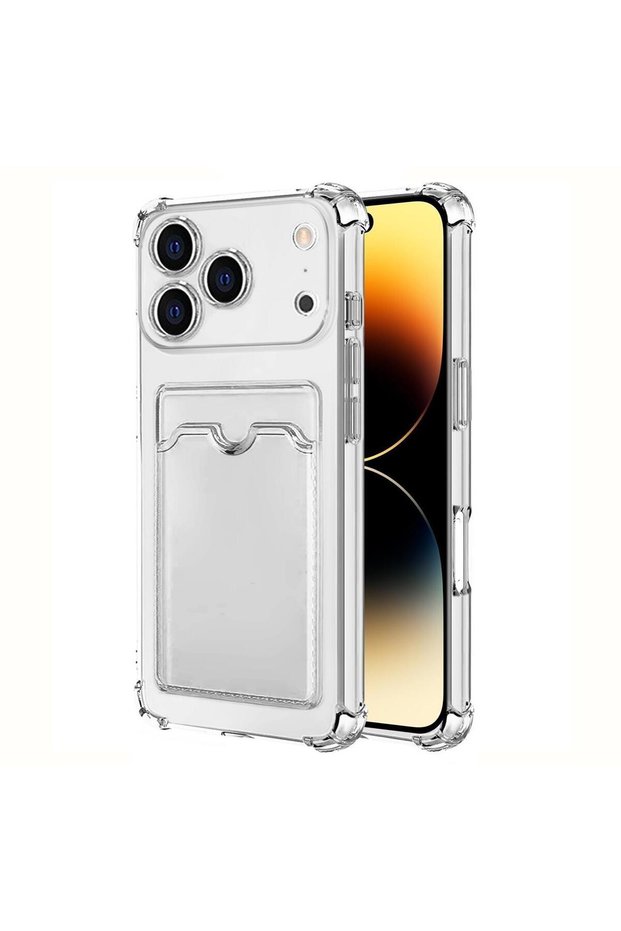 Apple iPhone 17 Pro Max Card Slot Shock Case Transparent