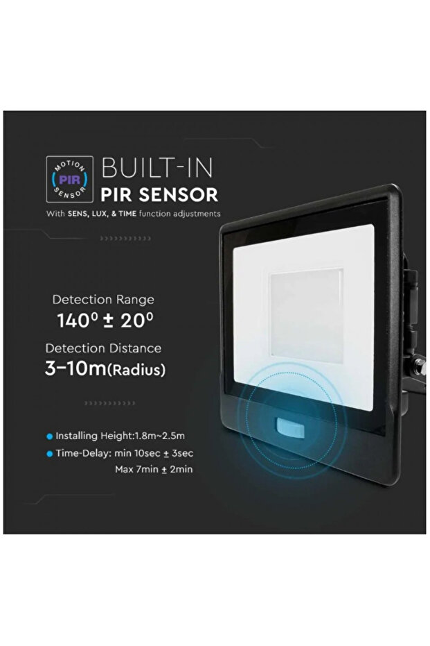 50W LED floodlight with sensor - 3