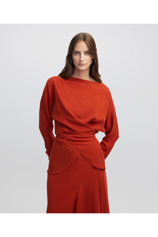 Bağlamalı bluz - 1