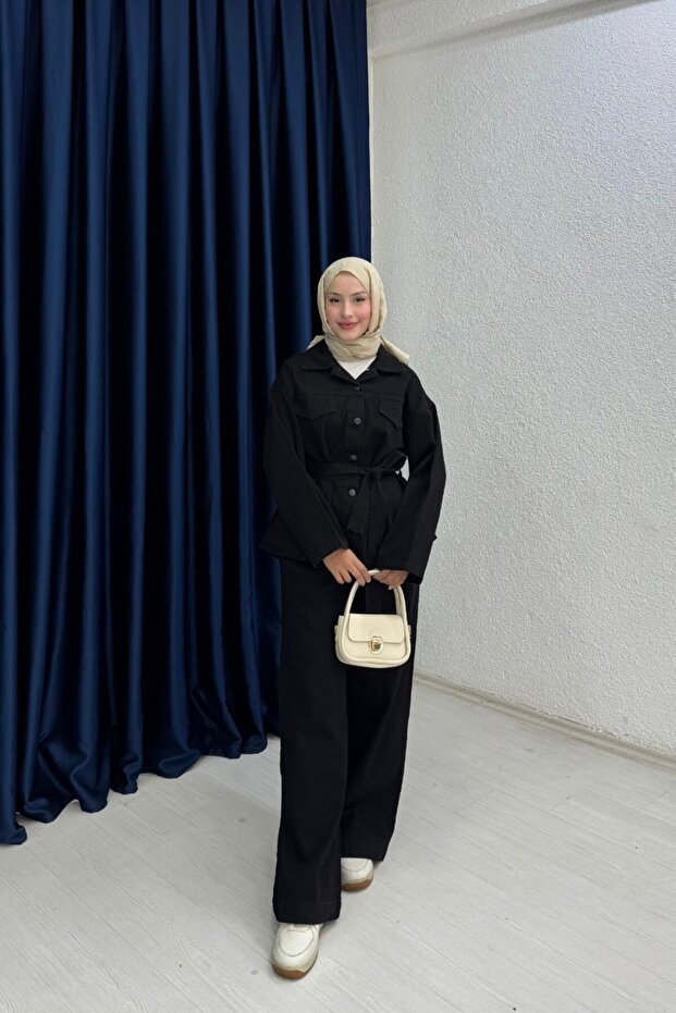 Belted Jeans Set - 1