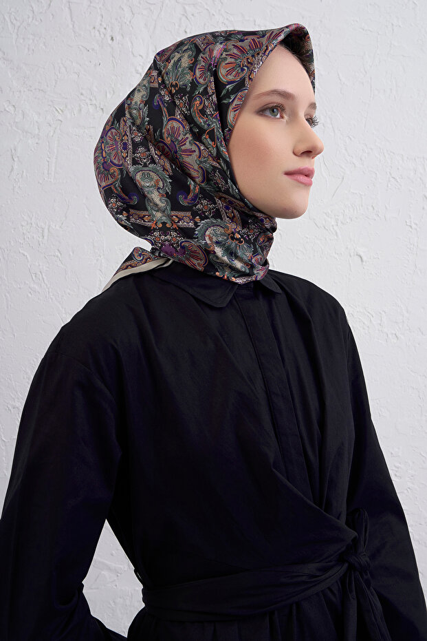 Nostalgia Series Twi̇ll Silk Scarf 9416D (t) (Nostalji̇)-81