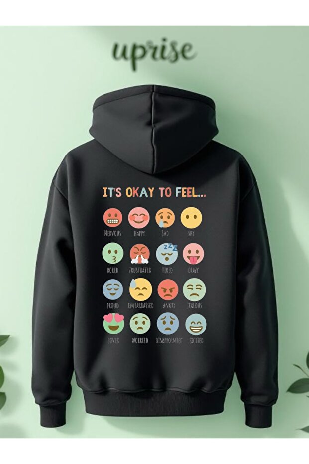 Mood Printed Cotton 3-Thread Oversize Sweatshirt