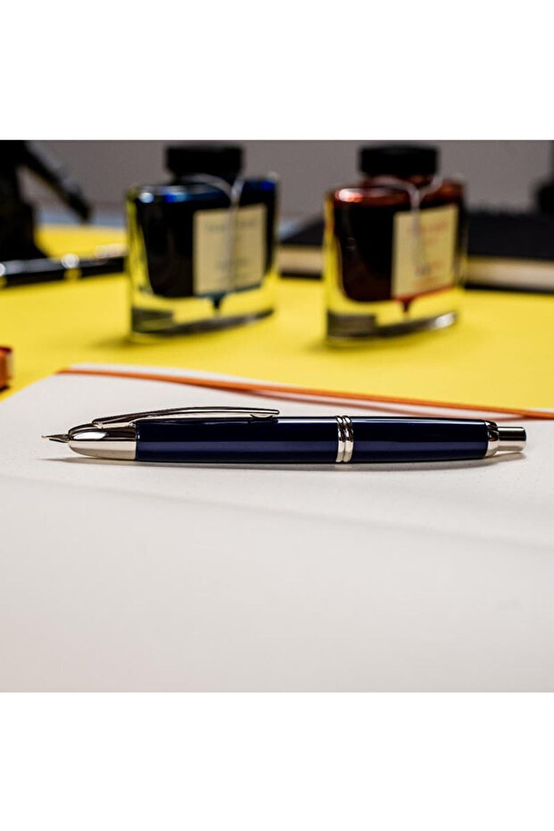 Capless Rhodium Graphite pen medium tip graphite blue - 7