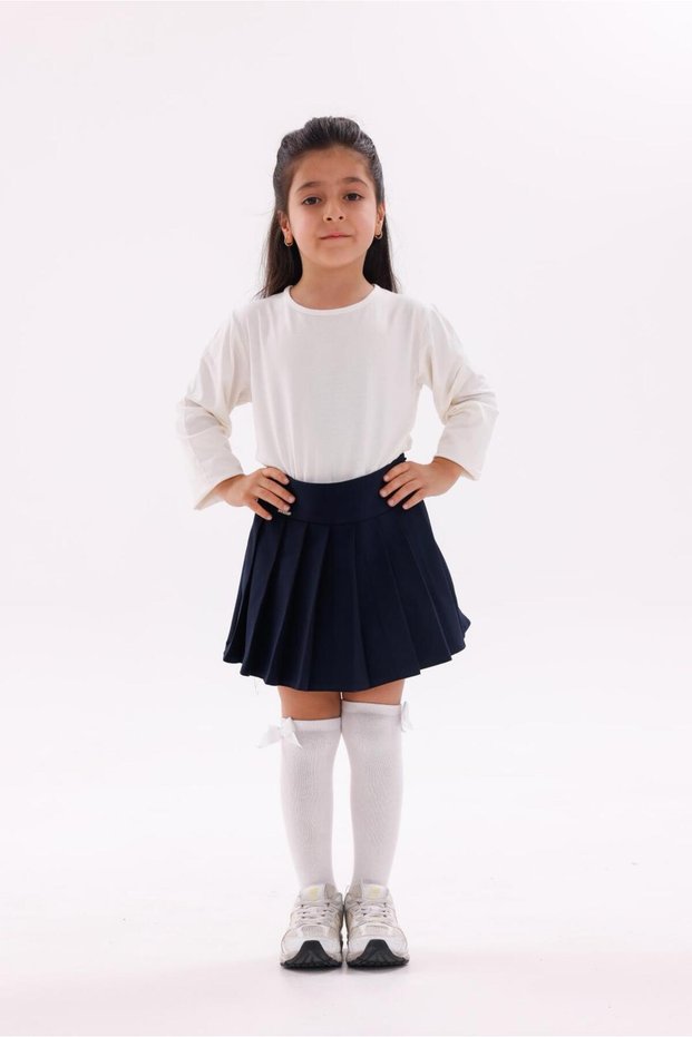 Girl's School Pleated Shorts Skirt