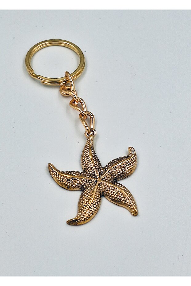 Brass Starfish Keychain
