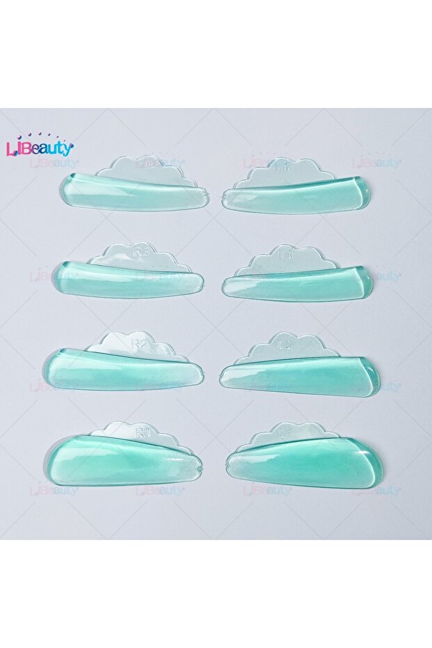4-T-Blue Libeauty V Curl Glue Free Eyelash Perm Pads Super Sticky Lash Lift Shield Lifting