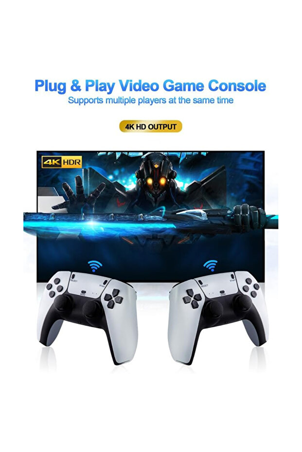 وحدة تحكم ألعاب لاسلكية M8 Pro - وحدة تحكم ألعاب فيديو منزلية كلاسيكية مزودة بوحدة تحكم 2.4 جيجاهرتز ورسومات عالية الدقة - 4