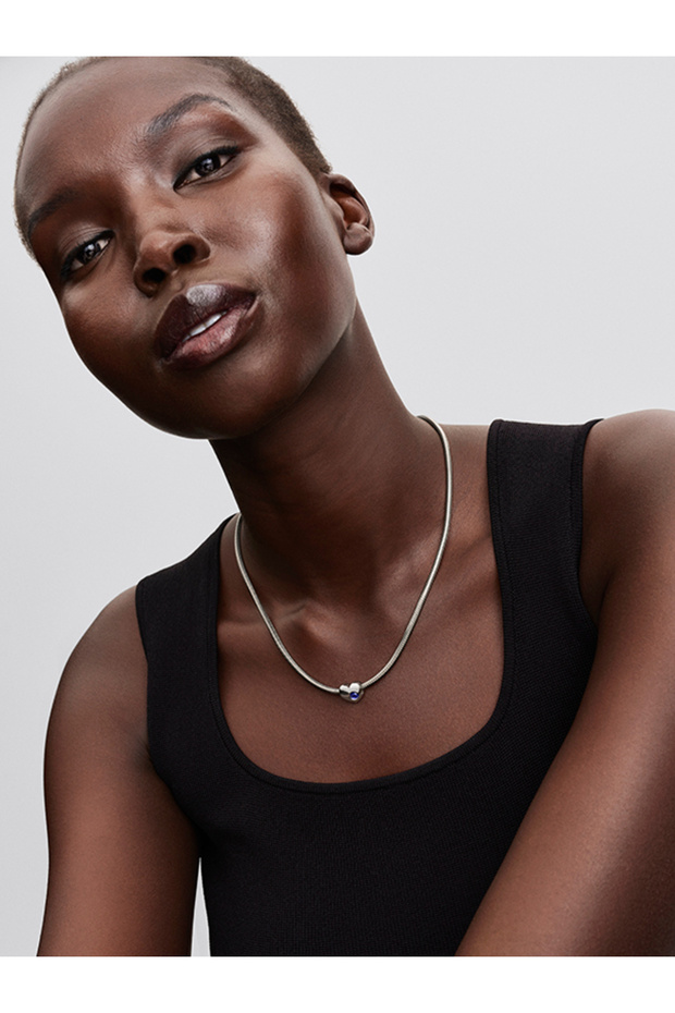 Özel Baskı Yapılabilir Mavi Taşlı Kalp Charm - 4