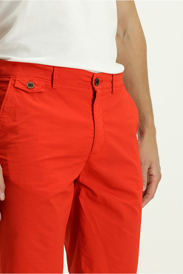 Regular Fit Pamuklu Bermuda Şort - 4