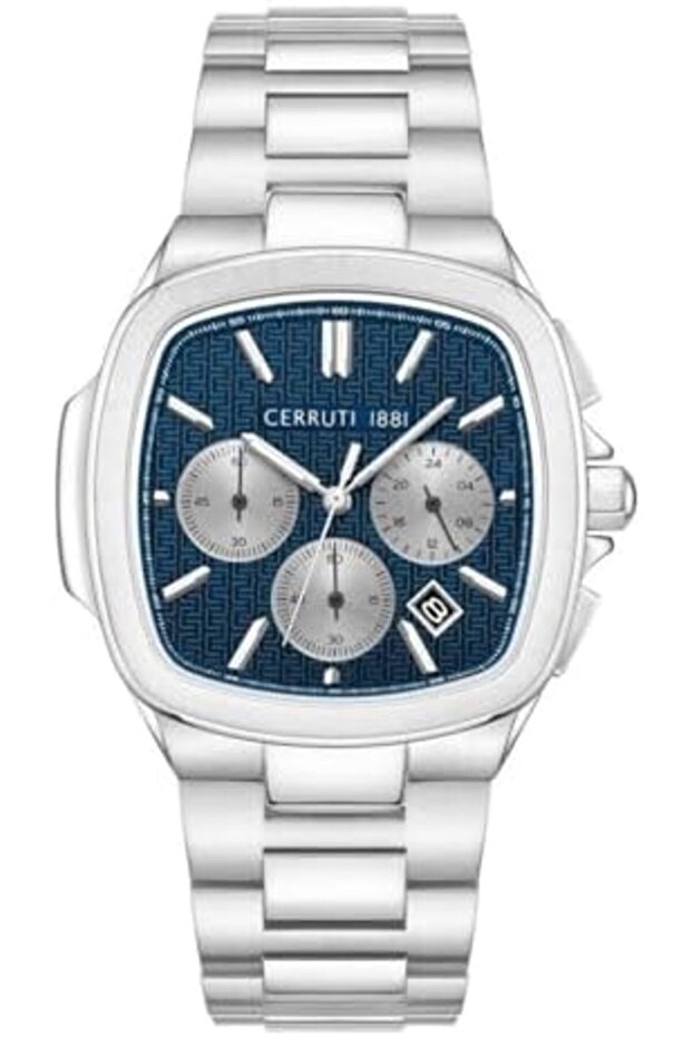 Casale Men's 42mm Chronograph Watch with Stainless Steel Bracelet, Blue Dial & Sapphire
