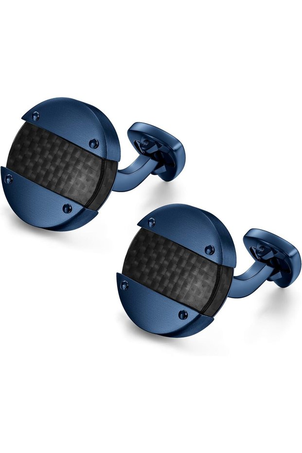 Motore Blue Cufflink For Men - DTAGC0000203, Medium