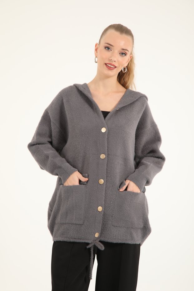 40936 - Stylish Comfortable Hooded Women's Knitwear Jacket