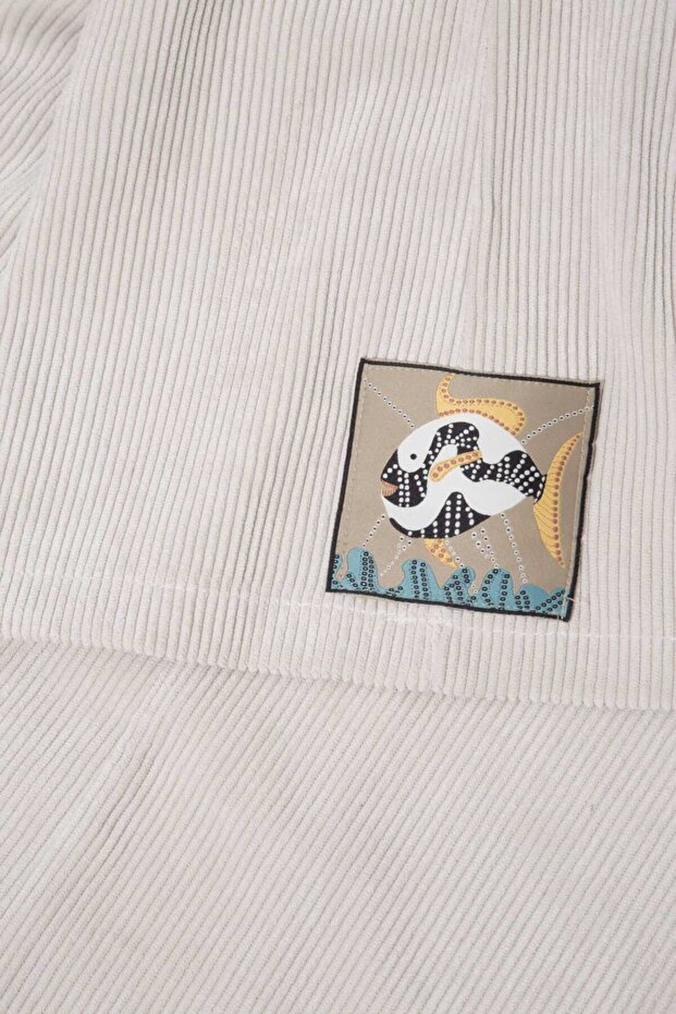 Şönil Ekru Salaş Detaylı Pantolon - 3