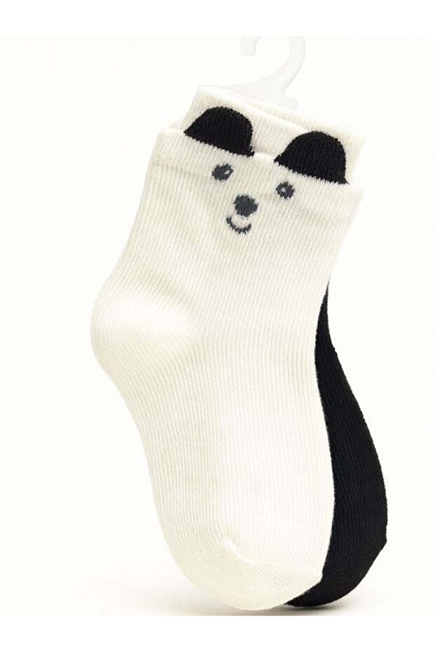 مجموعة من جوارب مكونة من قطعتين بنمط تيدي بير للأطفال الرضع - 3