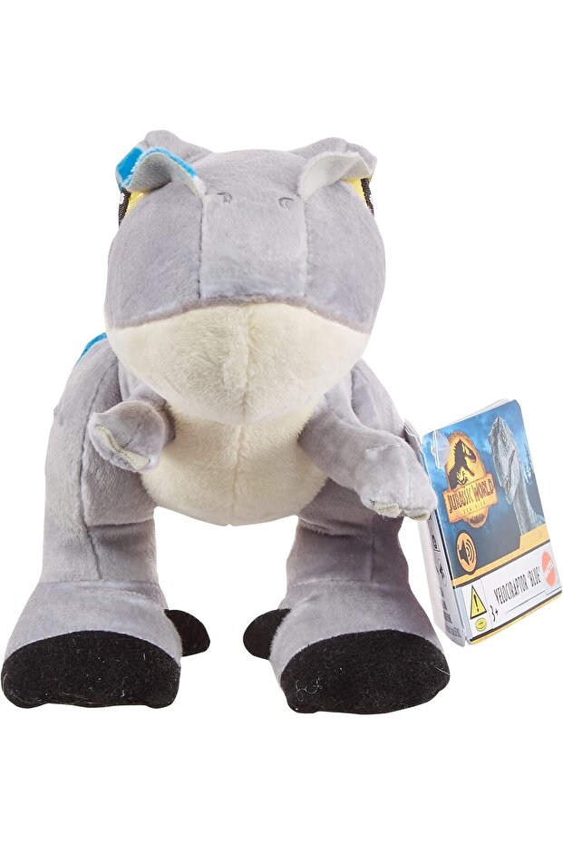 Jurassic World Dominion 7" Mini Plush Dinosaur ~ Dino Sounds ~ Soft Fabric Toy ~ Gift for Ages 3+