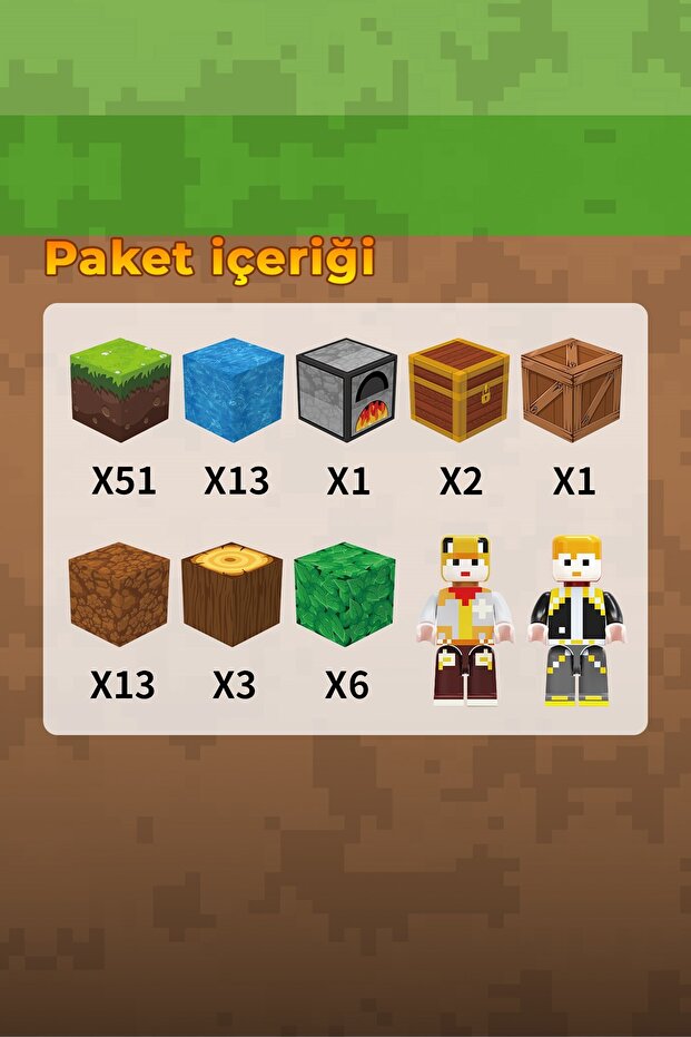 PixelWorld Macera Manyetik mıknatıslı küpler Yapı Bloğu Seti – 90 Parça - 4