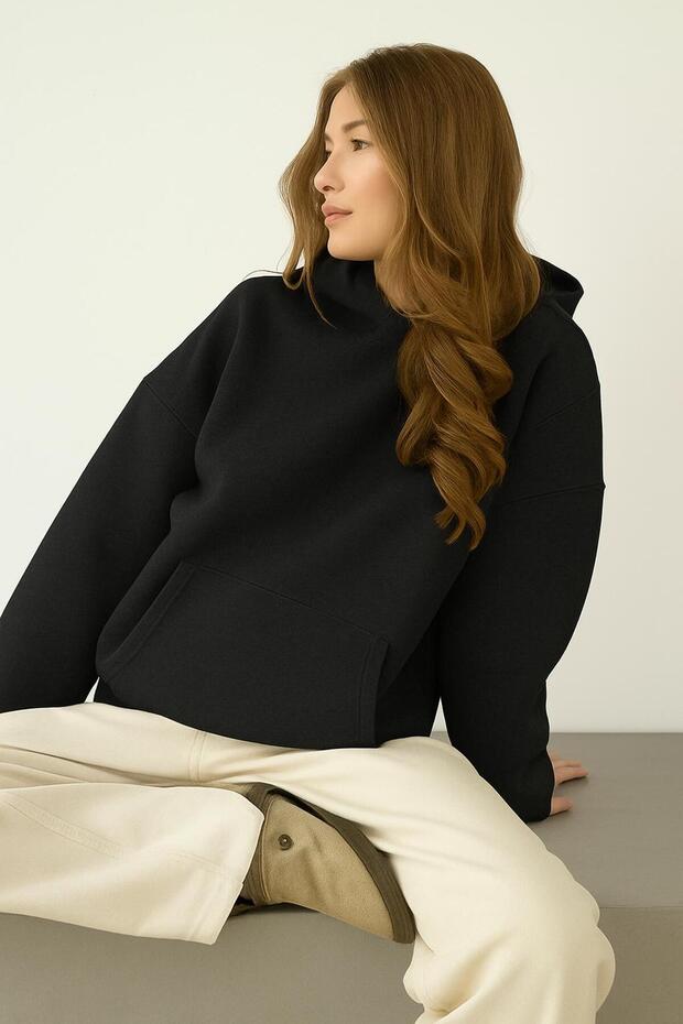 3-Thread Jersey Unisex Hooded Sweatshirt