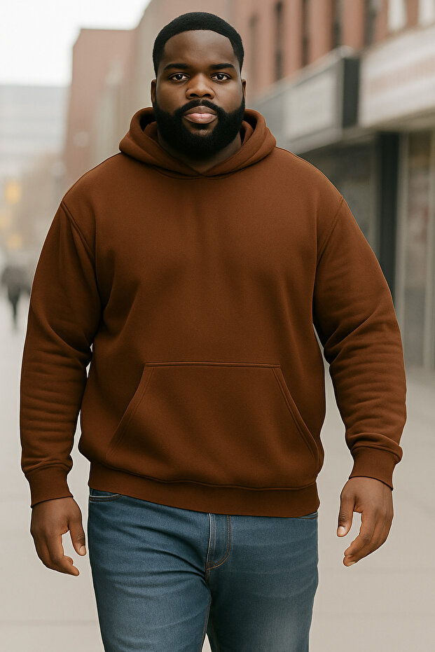 3 Yarn Combed Cotton Unisex Hooded Oversized Sweatshirt