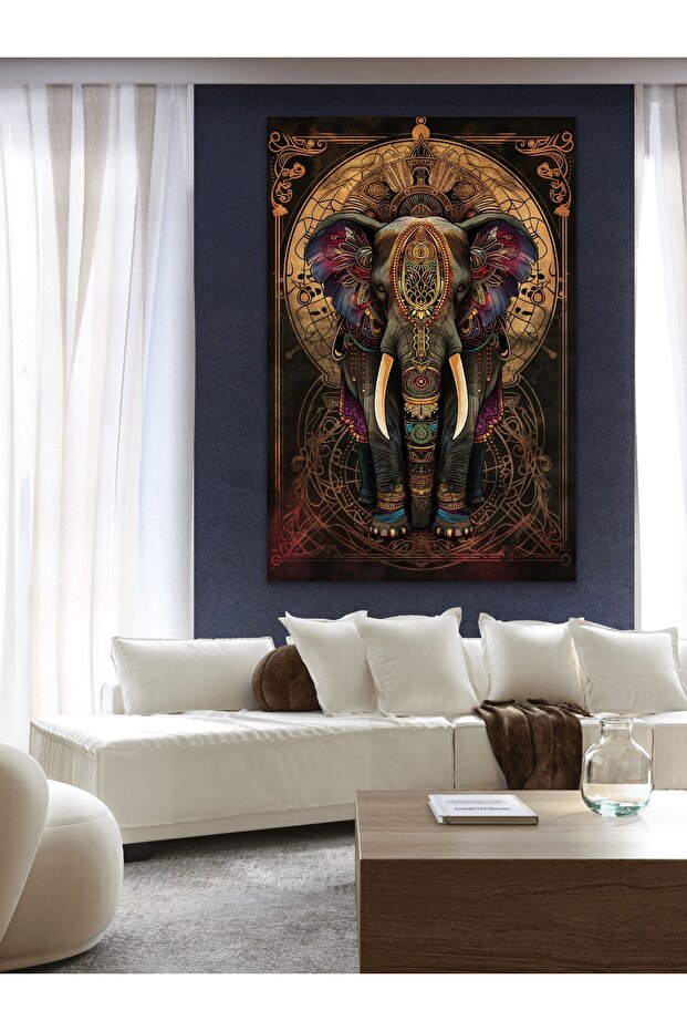 FİL BASKILI KANVAS TABLO - 3