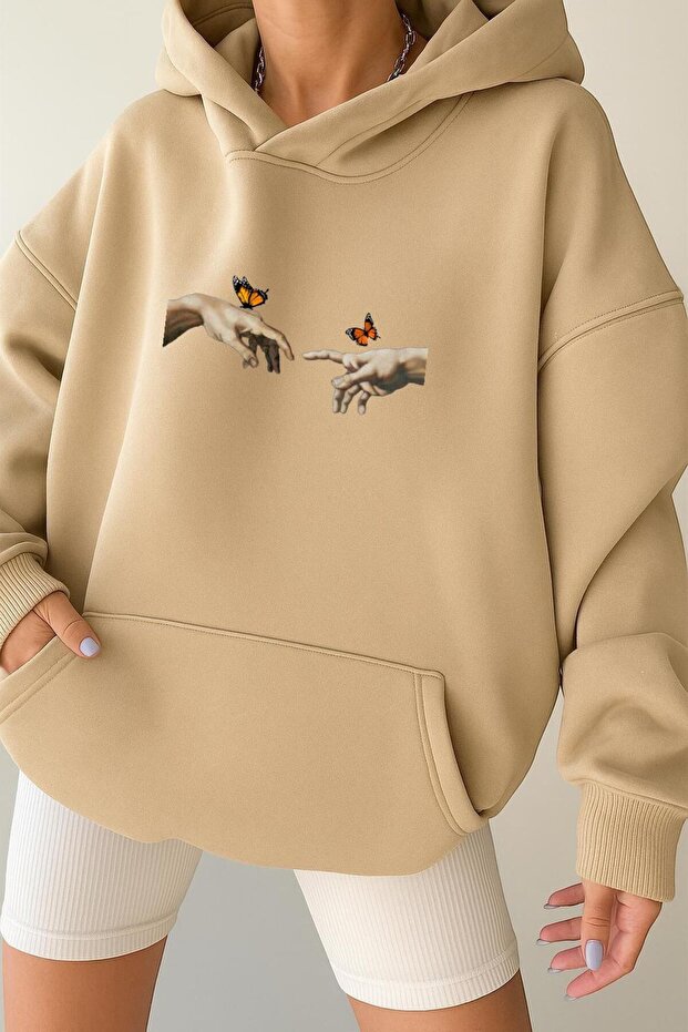3-Ply Combed Cotton Hand-Finger Unisex Hooded Sweatshirt