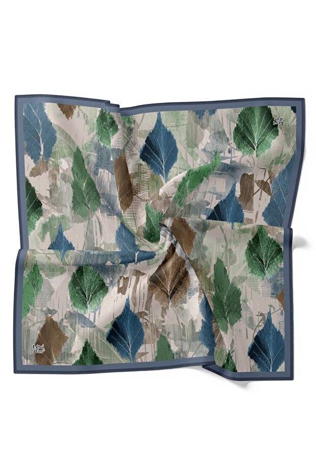 وشاح كريستالي لامع بنمط أوراق الخريف - 2