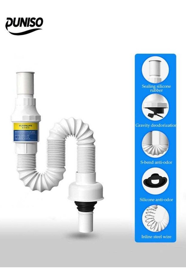 Expandable Sink Drain Pipe, Bathroom and Kitchen Sink Drain Pipe, Universal Sink Pipe, Bathroom Was
